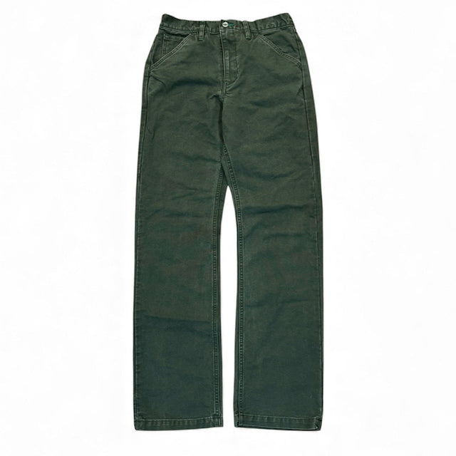 Vintage Wash Olive Duck Mt Vernon 13 oz Work Uniform Chino Wider Fit