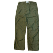 OG-107 60's era GI chinos in 12 oz West Point Olive Baker Back Cotton Satin