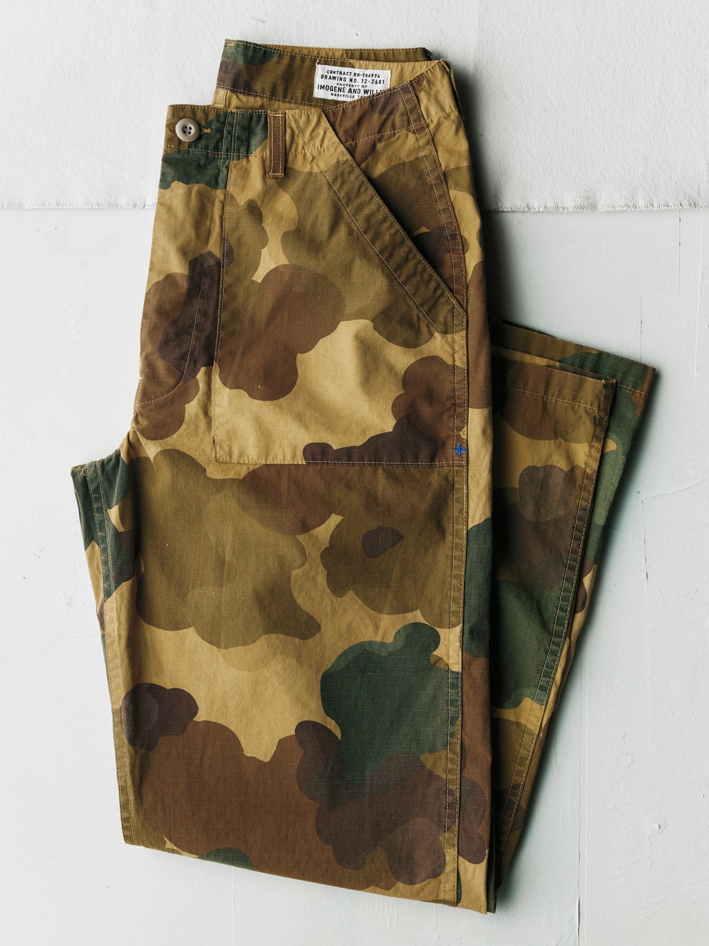 Oliver Military Trouser In Painted Camo