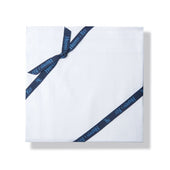 One Dozen White Satin Cotton Handkerchiefs