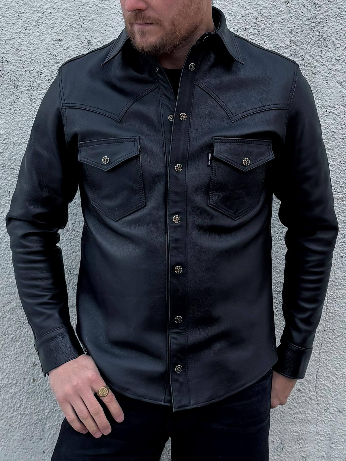 Onyx Black Leather – Shirt