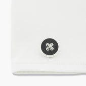 Onyx Sterling Silver Button Cufflinks