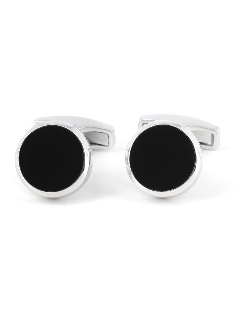 Onyx Sterling Silver Cufflinks Saint Honor