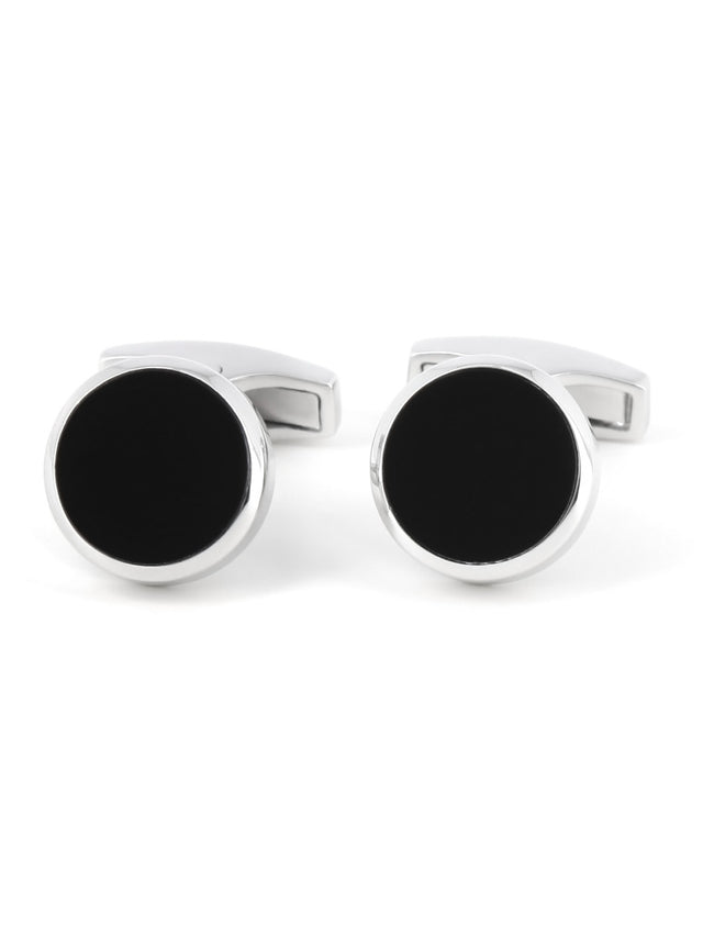 Onyx sterling silver cufflinks Saint-Honoré