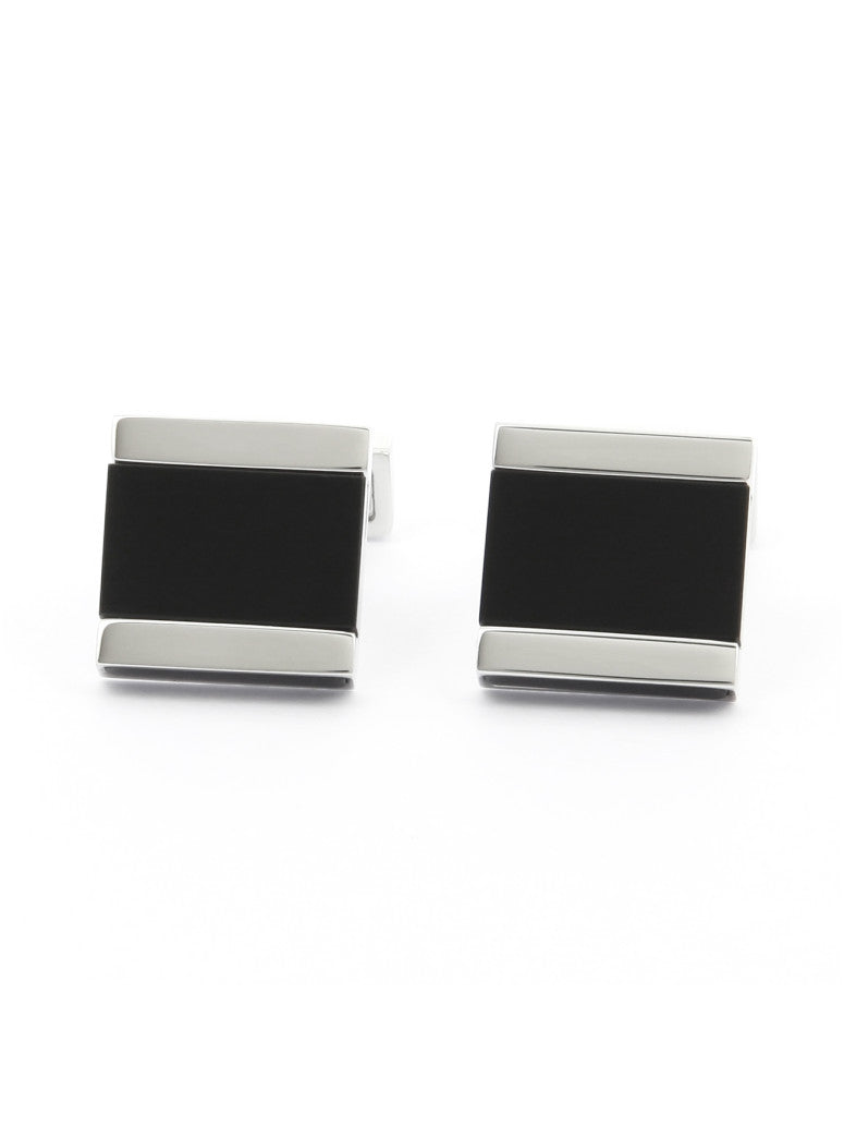 Onyx Stone Squared Cufflinks Minkebe
