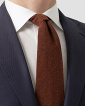 Orange Silk Cotton Tie