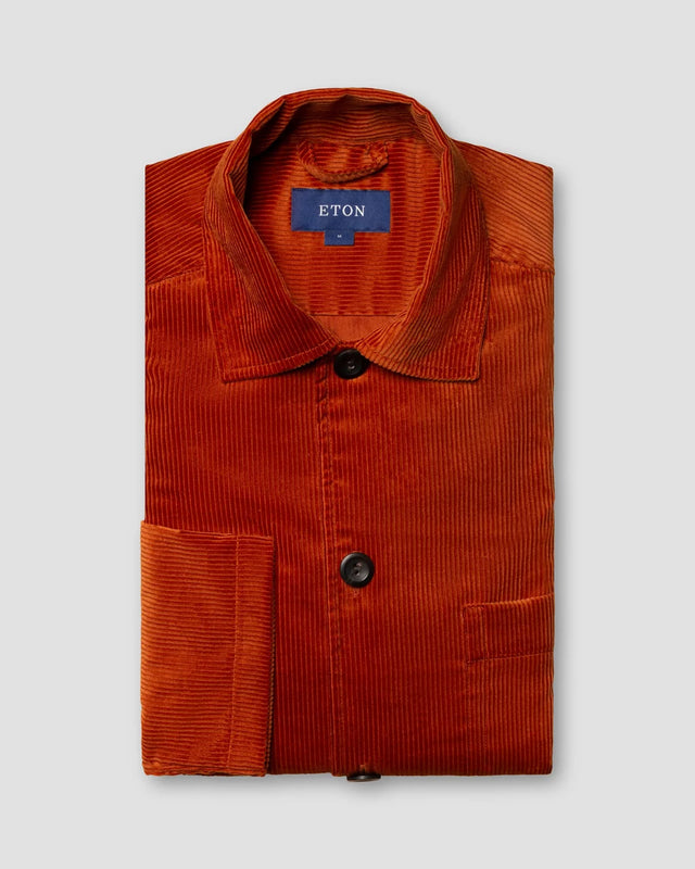 Orange Corduroy Overshirt - Eton