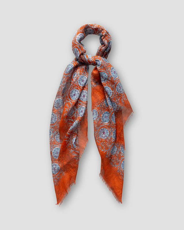 Beiges Foulard mit geometrischen Kreisen
