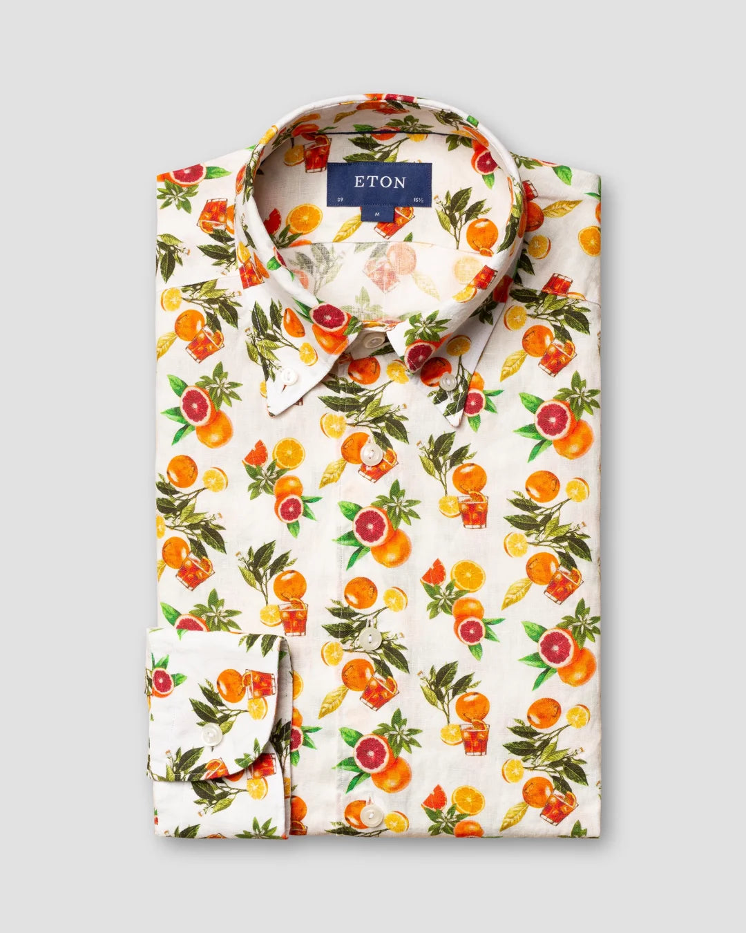 Juice Print Linen Shirt Eton