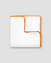 Orange Linen Pocket Square