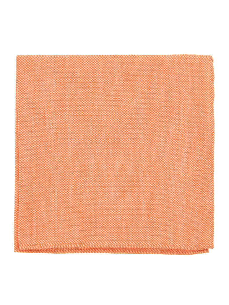 Pocket Square In Basket Weave Linen And Silk Bergame