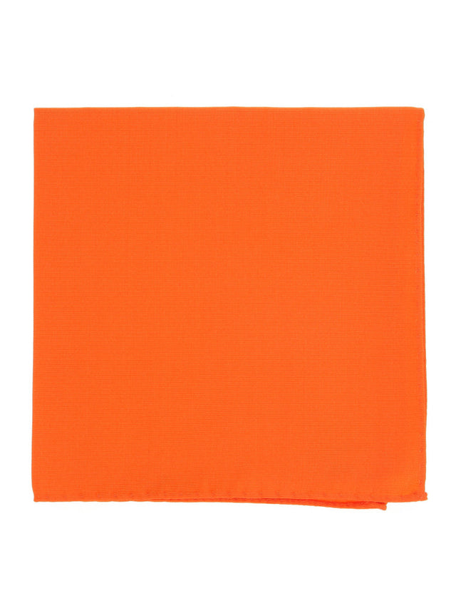Orange pocket square in silk Côme