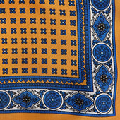 Regimented Floral Silk Pocket Square
