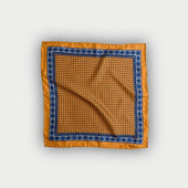 Regimented Floral Silk Pocket Square