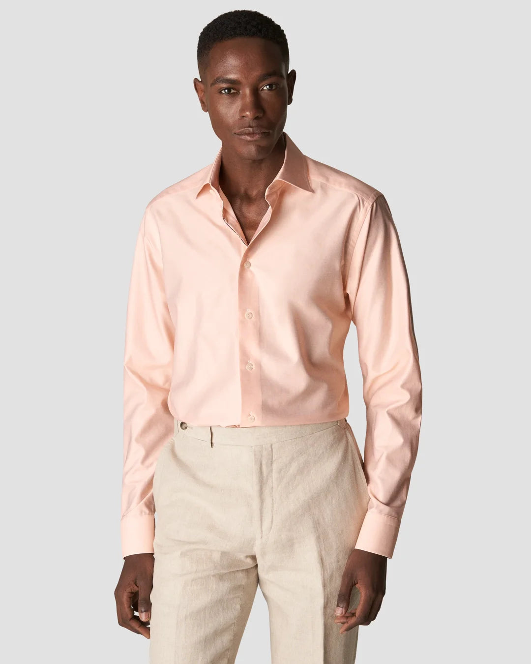 Signature Twill Shirt Floral Passpoal Detail Eton
