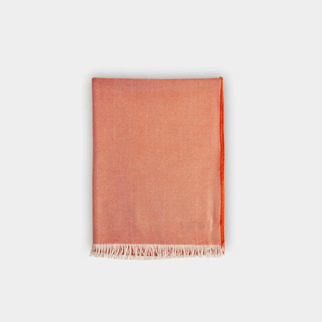 Orange Silk & Cashmere Stole