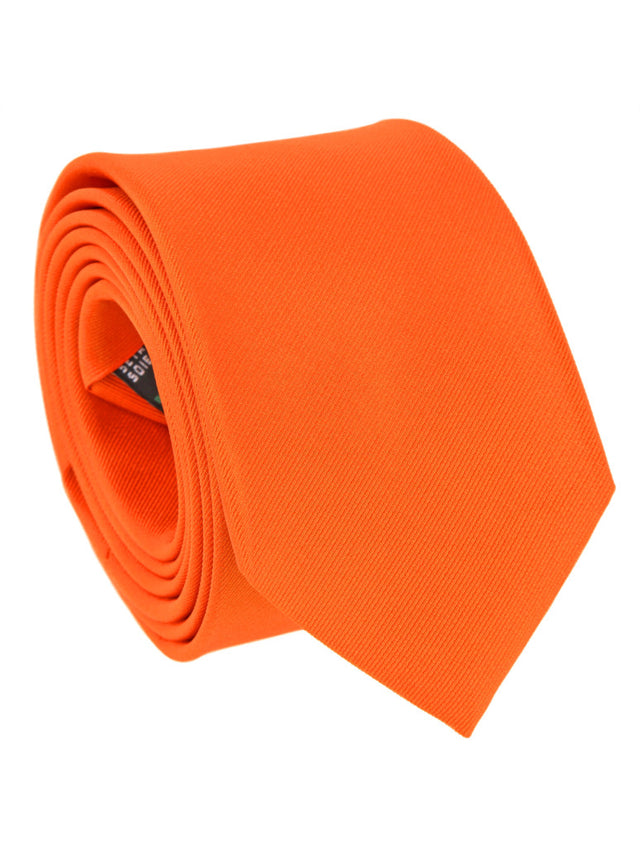 Orange tie in silk Côme