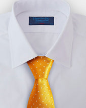 White Spot Herringbone Silk Tie
