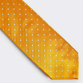 White Spot Herringbone Silk Tie