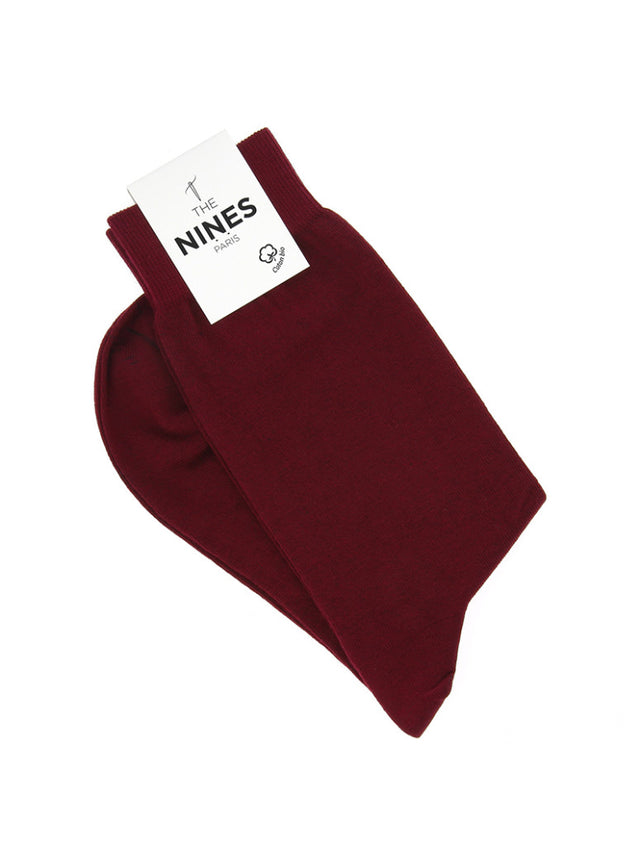 Organic cotton socks burgundy