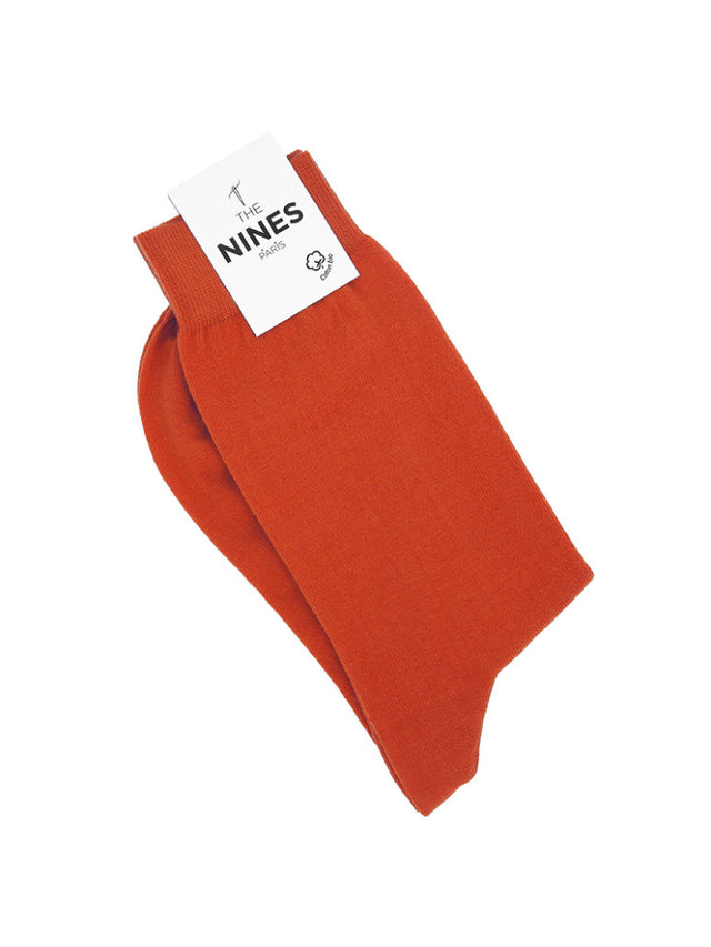 Organic cotton socks burnt orange