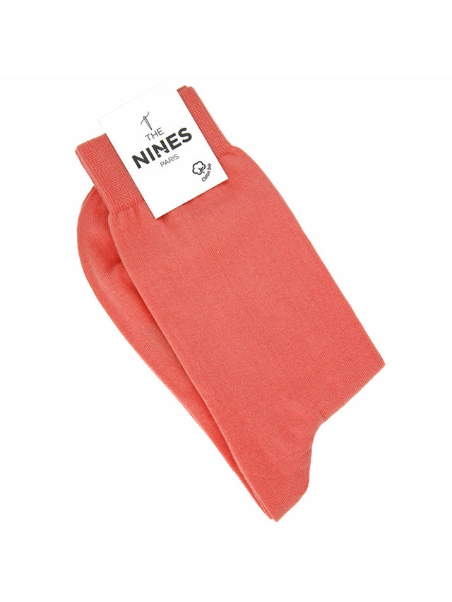 Organic cotton socks coral
