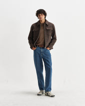 Osier And Brown Drawn Check Wool Jacket
