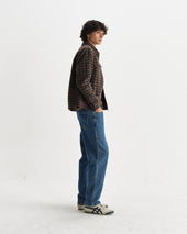 Osier And Brown Drawn Check Wool Jacket