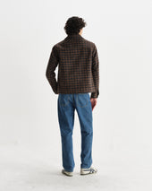Osier And Brown Drawn Check Wool Jacket
