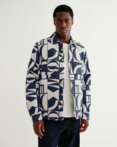 Otto And Ecru Quilted Jacquard Overshirt
