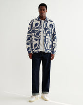 Otto And Ecru Quilted Jacquard Overshirt