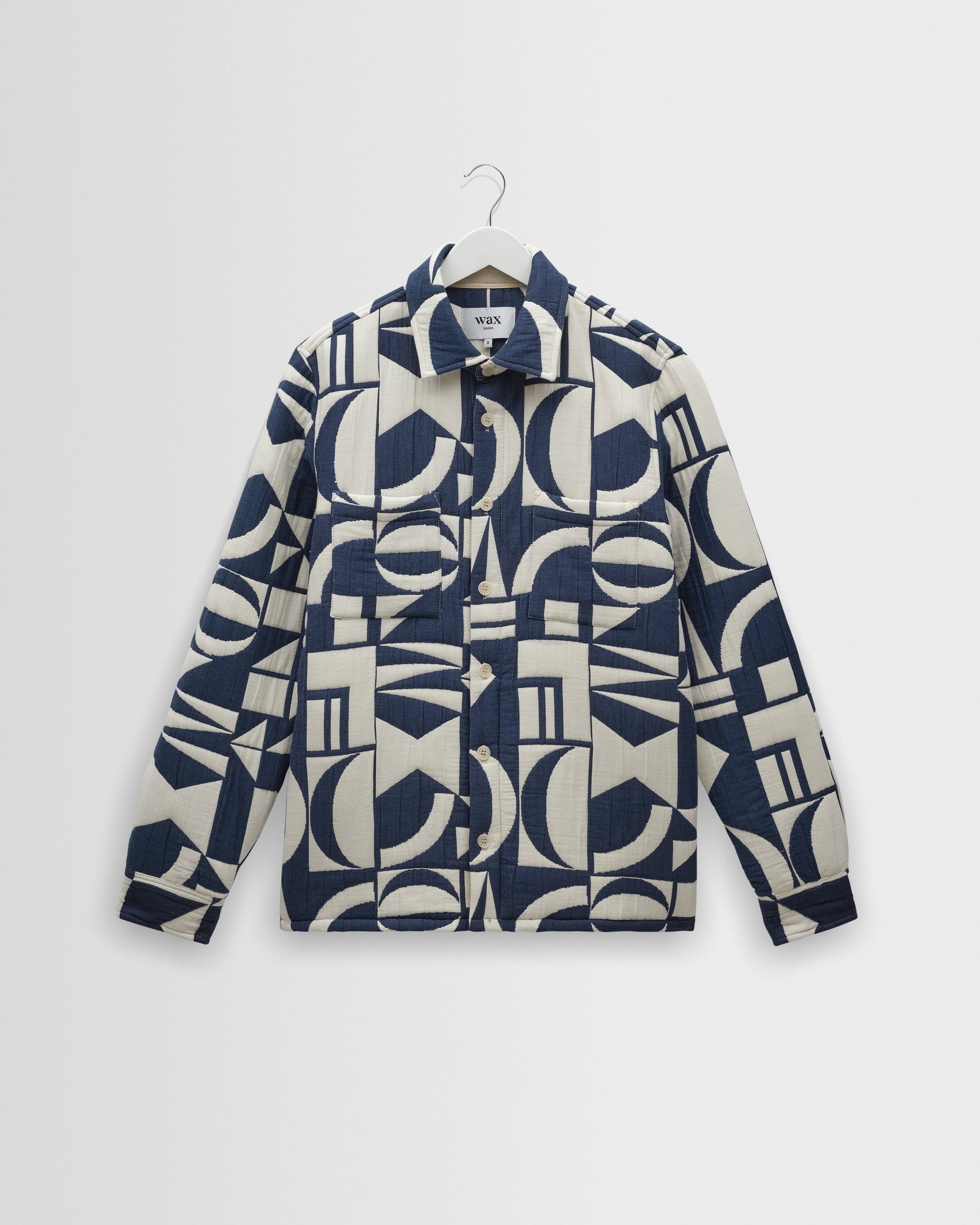 Otto And Ecru Quilted Jacquard Overshirt
