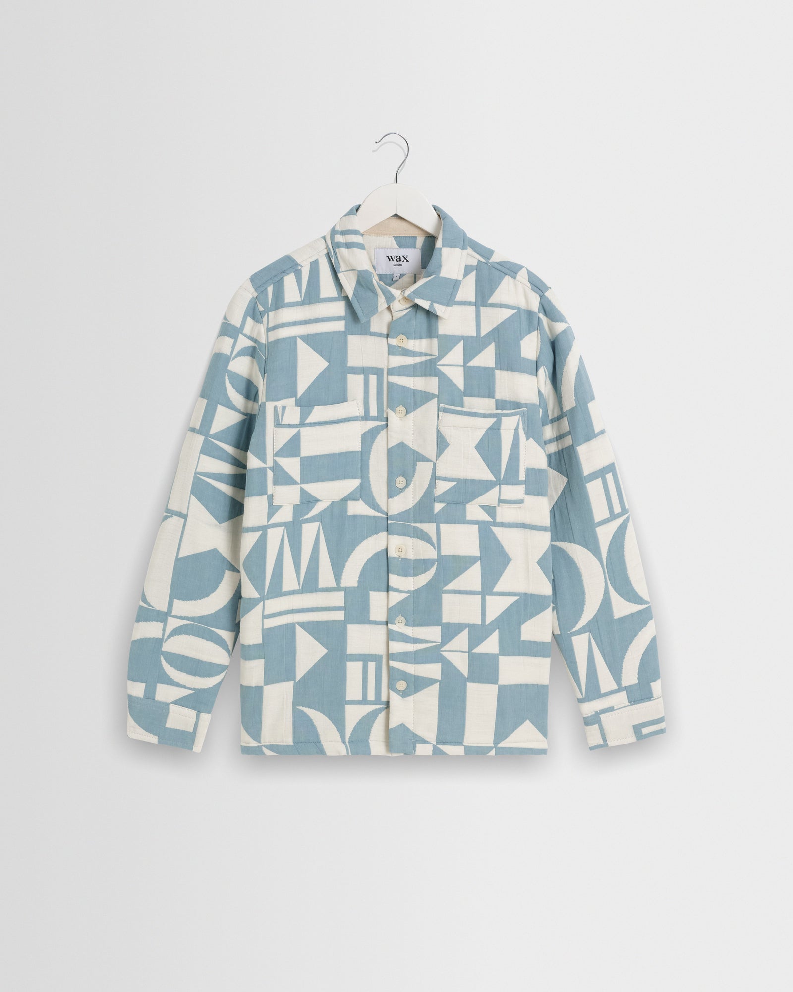 Otto Light And Ecru Quilted Jacquard Overshirt