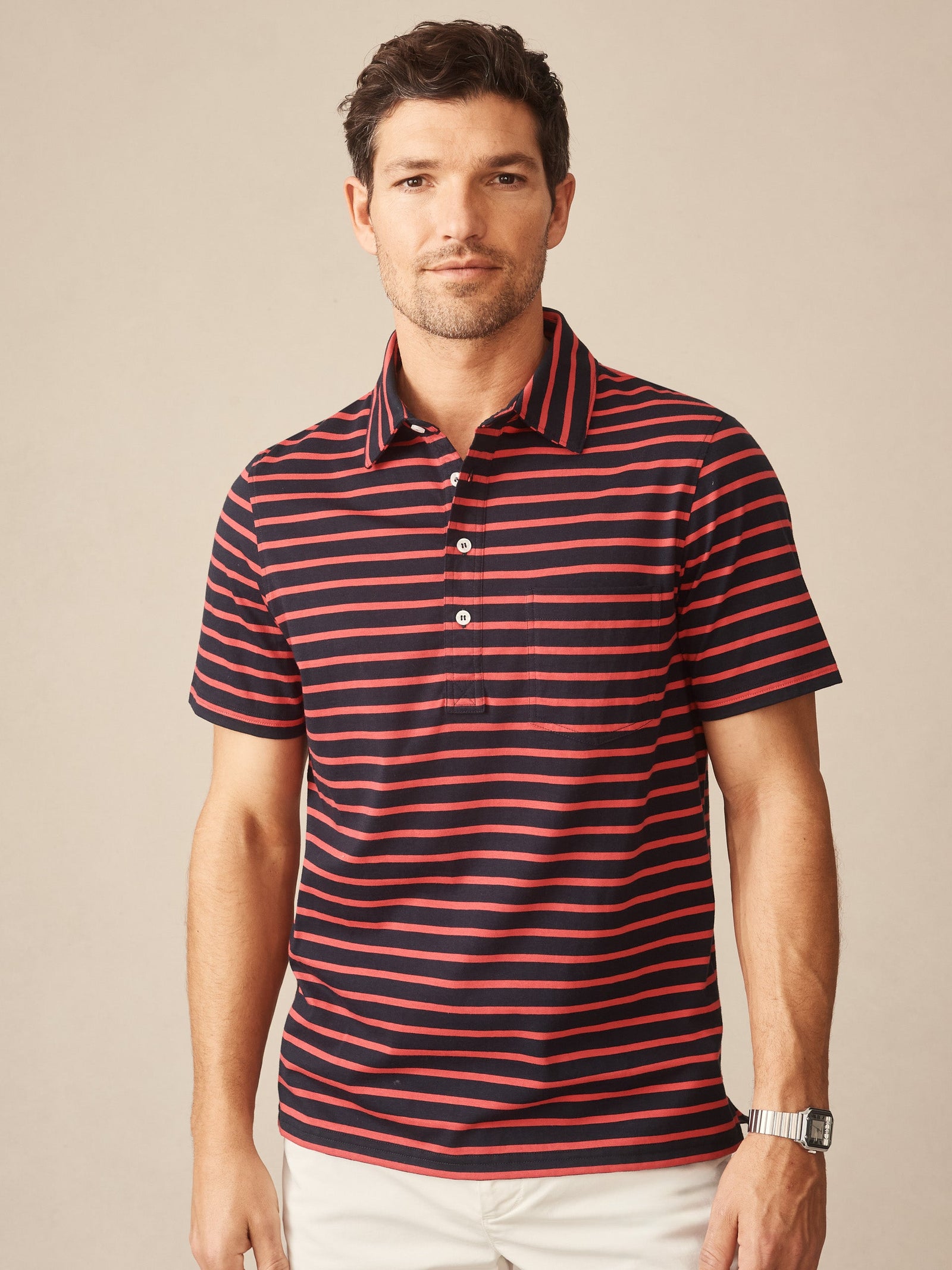 Red Breton Stripe Owens Polo Men S Knits U0026 Polos J Mclaughlin