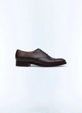 Brown leather Oxford captoe