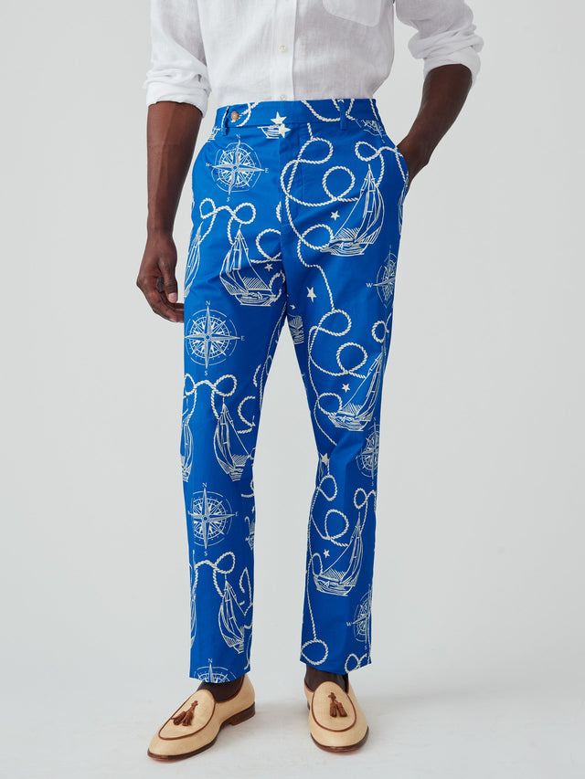 Marine_Blue Ocean Journey Oxford Pants | Men's Pants | J.McLaughlin