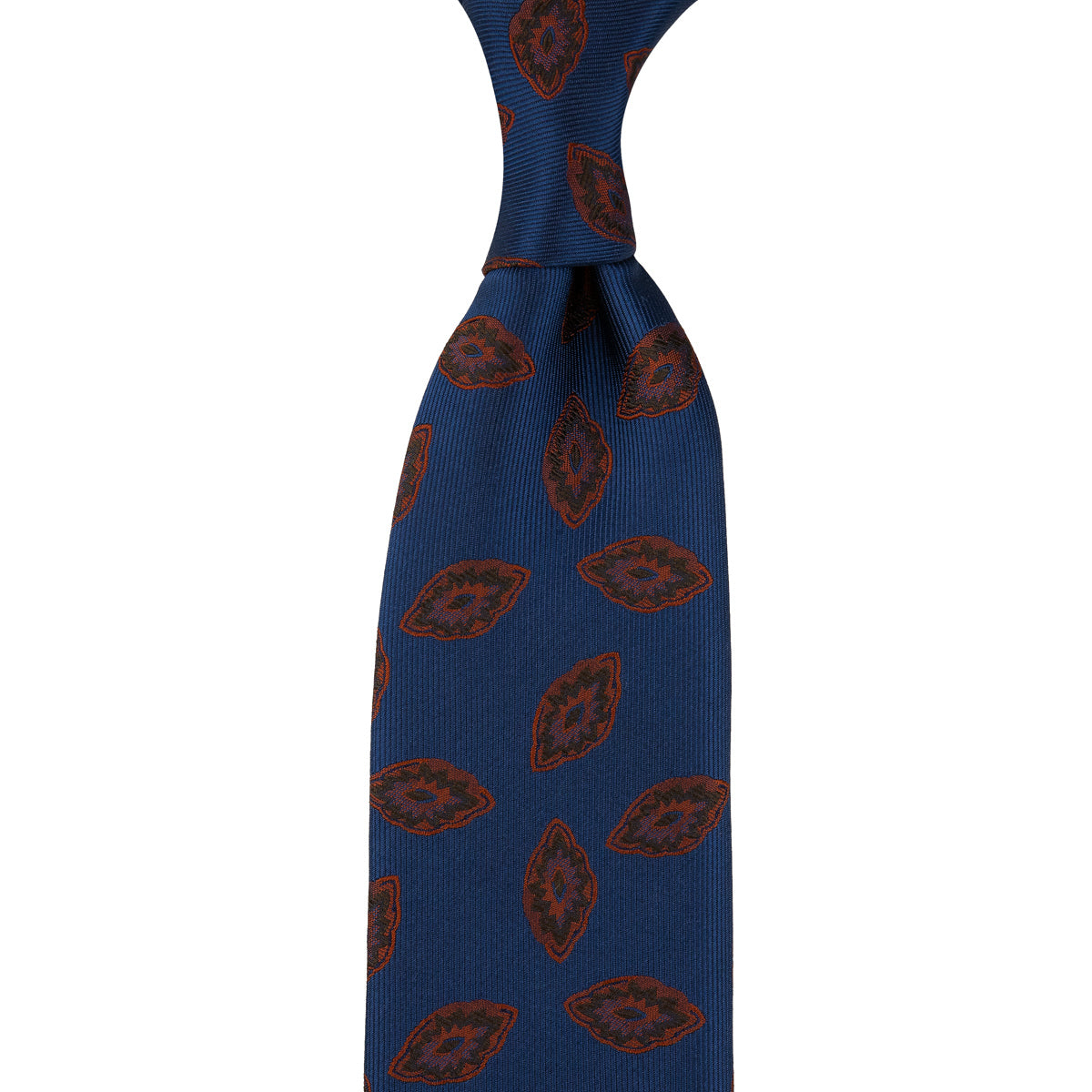 Geometrical Japanese Jacquard Silk Tie Hand Rolled