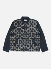Navy Mitla Broadcloth Club Jacket
