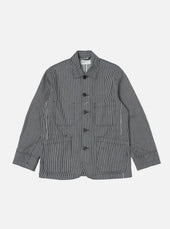 Indigo Hickory Stripe Denim Original Bakers Jacket