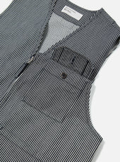 Hickory Stripe Denim Marine Gilet