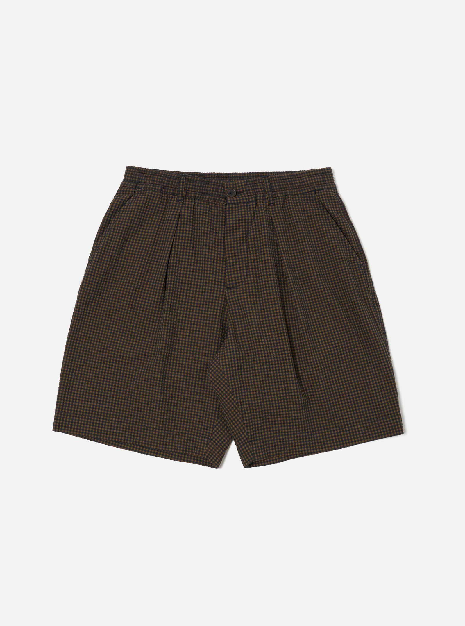 Japanese Seersucker Pleated Track Short