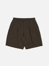 Navy Japanese Seersucker Pleated Track Short