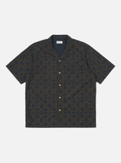 Navy Mitla Print Cotton Road Shirt