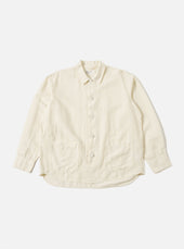 Ecru Linen Cotton Shirting Travail Overshirt