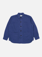 Blue Linen Cotton Shirting Travail Overshirt