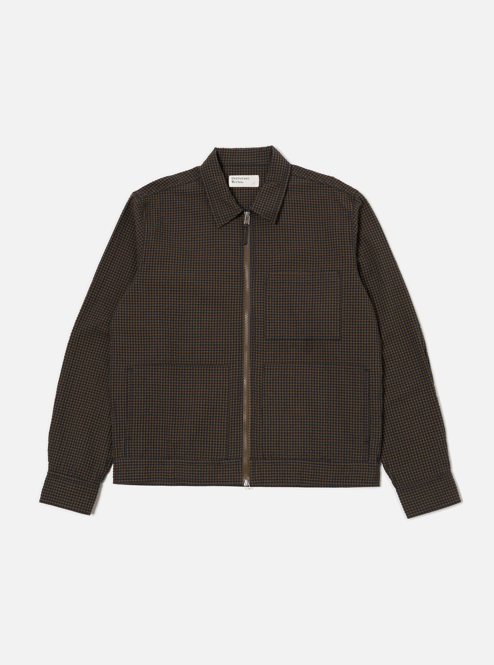 Japanese Seersucker Zip Uniform Jacket