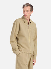 Japanese Seersucker Zip Uniform Jacket