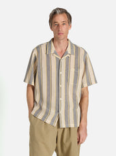 Grey Yellow Cotton Lattice Road Shirt