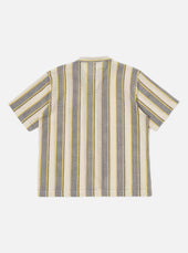 Grey Yellow Cotton Lattice Road Shirt