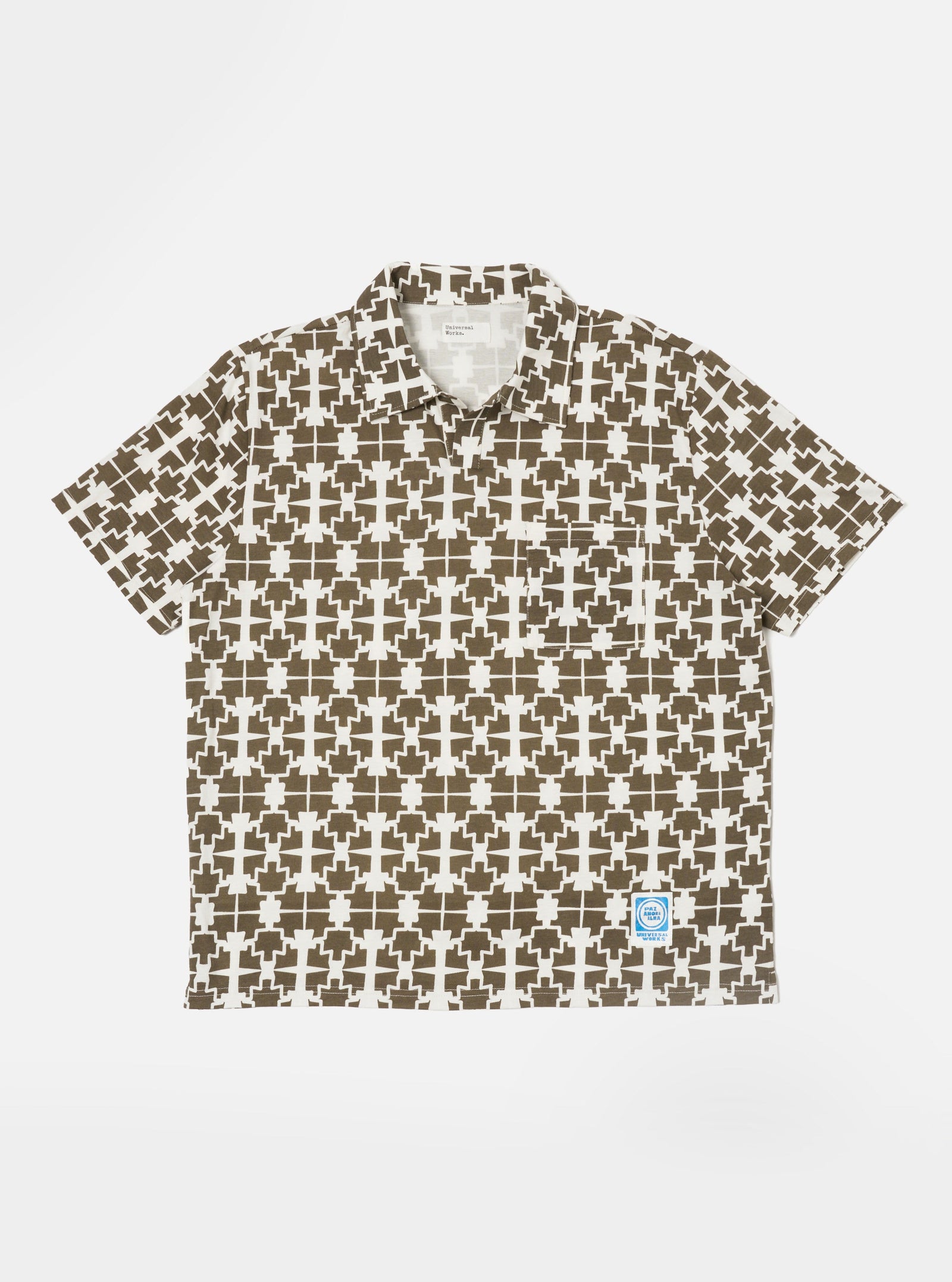 Mud Mitla Print Jersey Newlyn Polo